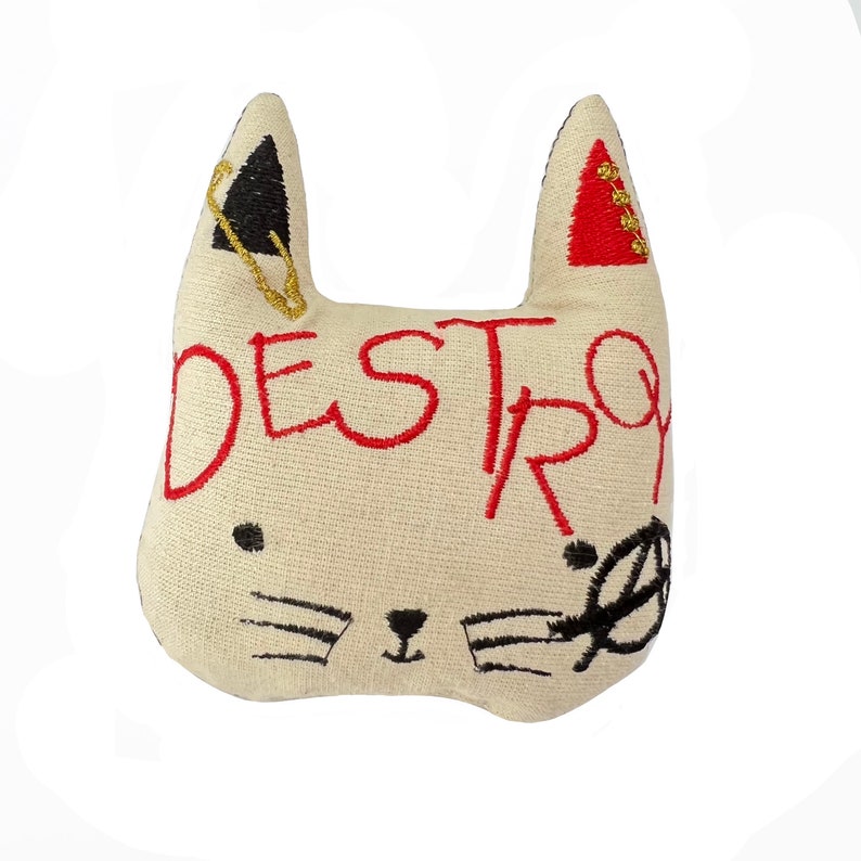 Freak Meowt, handgemaakt, Catnip Kitty Vicious Cat speelgoed, cool kattenspeelgoed, cadeaus voor katten, afbeelding 3