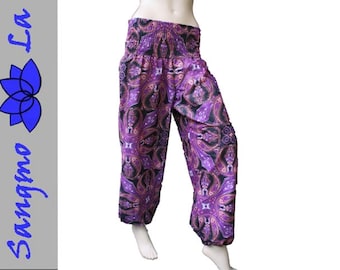Summerpants trousers hippie gipsy goa yoga pixie printed onesize XS - XL