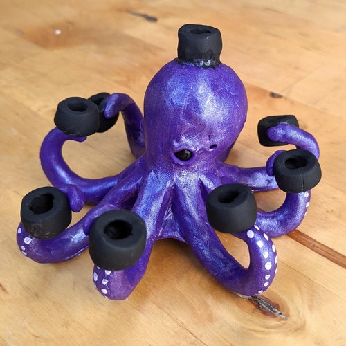 Octopus Menorah CUSTOM color shops petite hanukia