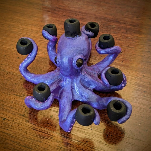 Octopus Menorah CUSTOM color shops petite hanukia