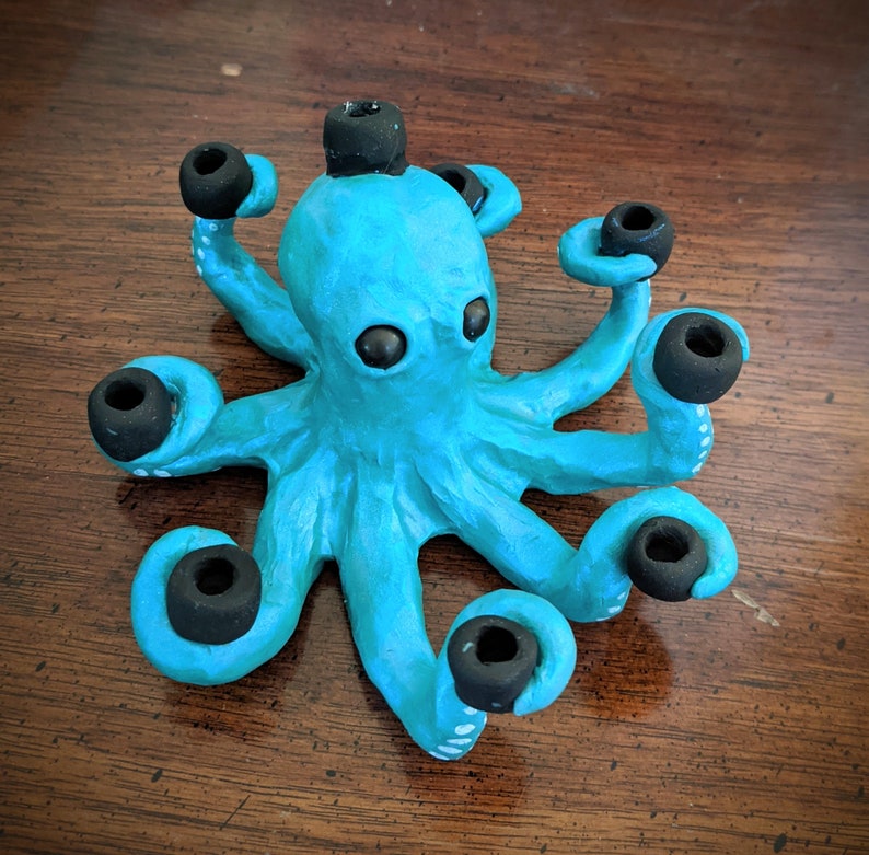 Octopus Menorah CUSTOM color shops petite hanukia