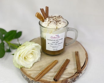 Handmade Dessert Soy Candle: Cinnamon and Orange Scent