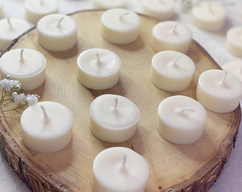 Eco-Friendly Soy Tea Lights 100% Natural  | Soy Tealight Candles | Plastic Free, Cruelty-Free & Vegan Tealights