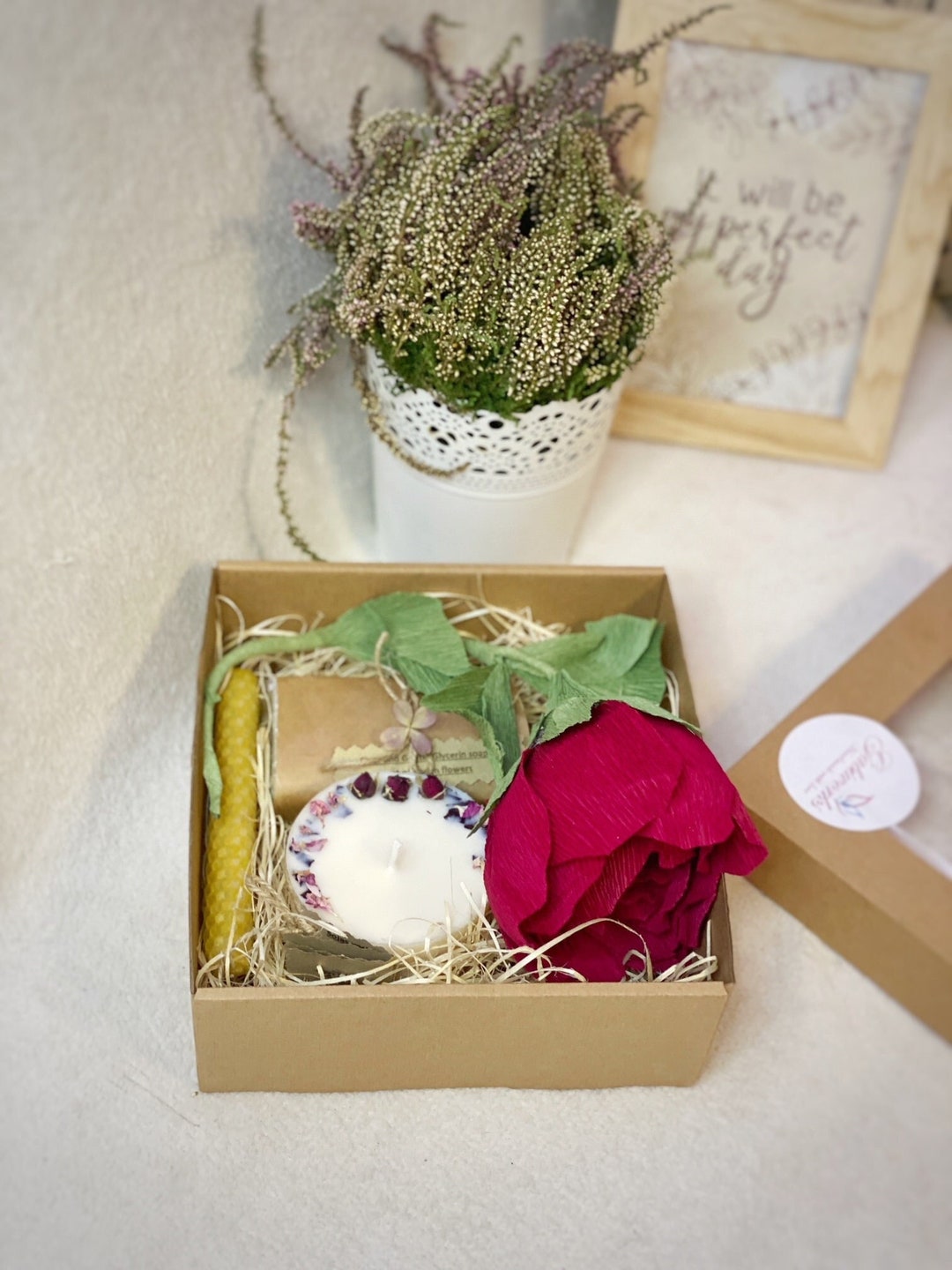 Handmade Organic Gift Set of 3 | One Soy Candle, One Beeswax Candle ...
