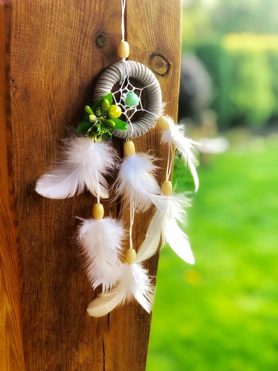 Perline di legno di piume bianche Acchiappasogni cinese Tai Chi per la decorazione della parete di casa – acquista a prezzi convenienti sul marketplace