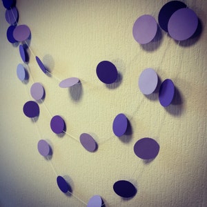 Viola CIRCLE GARLAND, ghirlanda di carta per feste, decorazioni per la casa, decorazioni pasquali, decorazioni di compleanno, forniture per baby shower, ghirlanda di carta CIRCLE
