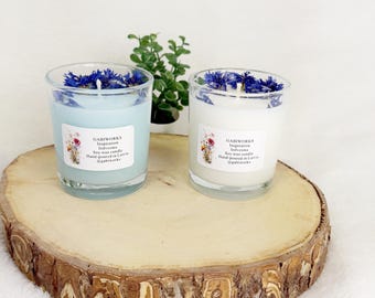 1 pcs.Cornflower Soy candle/ Soy Candle/ Handmade Candles in a Jar/ Scented candle/ All-Natural/ Eco-Friendly/ Aromatherapy/