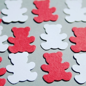 100 URSO de pelúcia cortado, URSOS de papel colorido, confete de papel, ursos para scrapbooking, decoração de festa, confete de chá de bebê