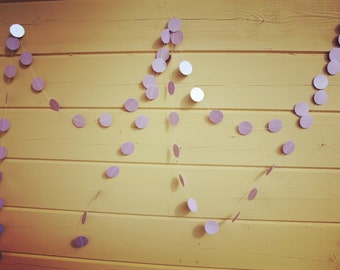 Scalloped Circle Purple Garland/ Birthday garland/ Party décor/ Room décor/ Graduation party decoration/Wall Art/