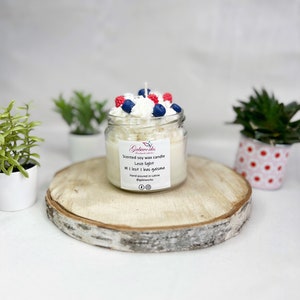 100% Pure Dessert Soy Candle/Cream candle/Soy Candles in a Jar/Handmade candle in a glass/