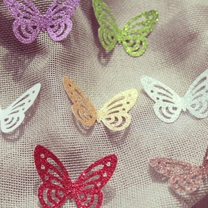 Glitter Schmetterlinge/ Papier Schmetterlinge/ Schmetterlinge DIE CUT/ Konfetti/ Schmetterlinge für scrapbooking/Hochzeitsdeko/Glitzer Schmetterlinge