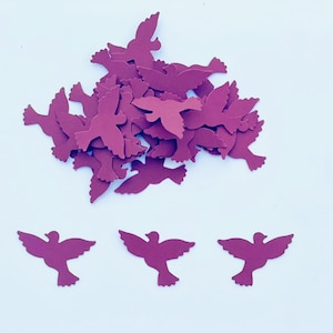 Dove Paper Punch, Dove Paper Die Cut, Colombes blanches et rouges, Confettis en papier, Colombes pour le scrapbooking, Décor de fête, Confettis de FÊTE.