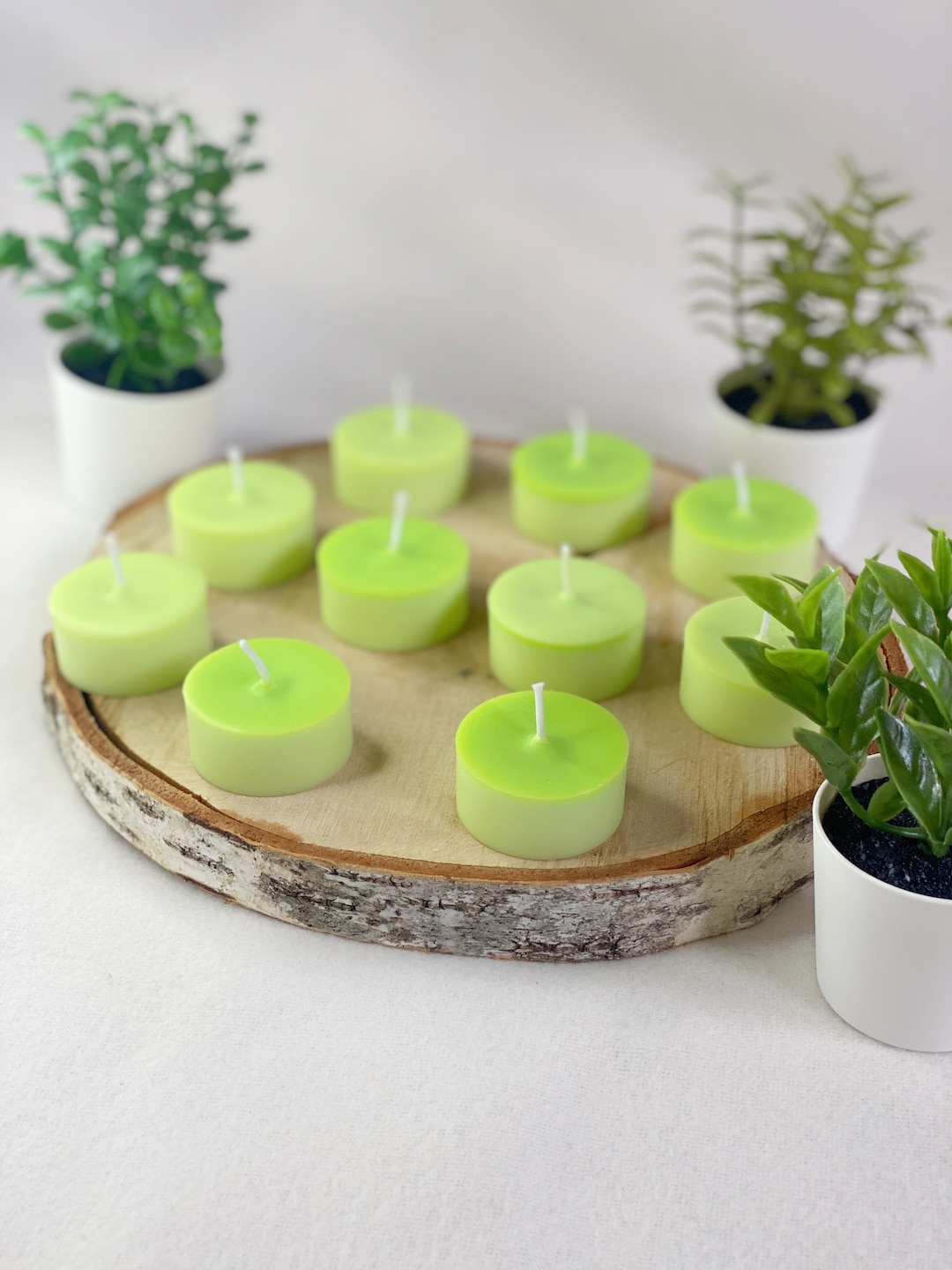 6 Pcs. Ecofriendly Soy Tea Lights 100 Natural Colorful Soy Tealight Candles Plastic Free