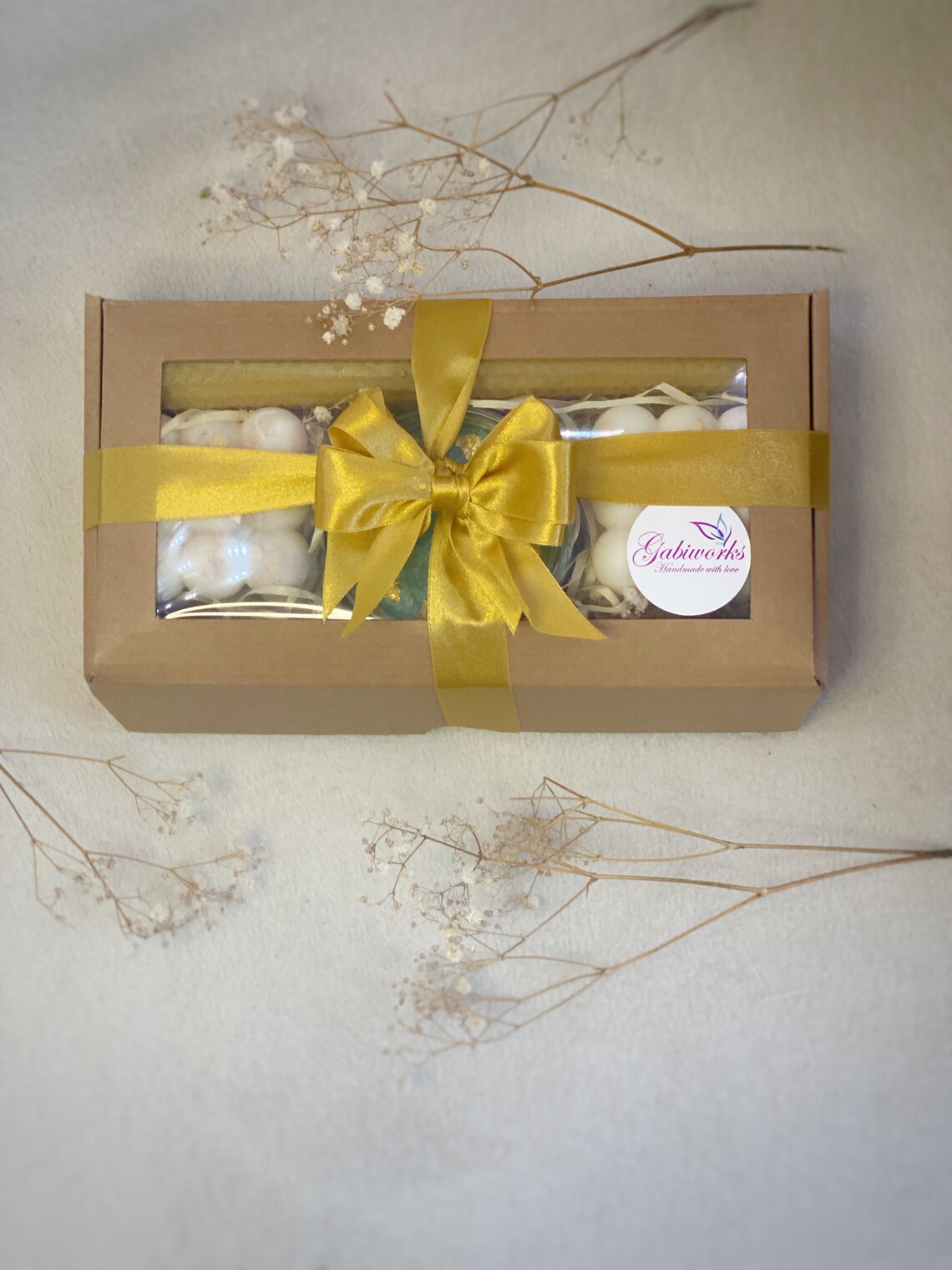 Organic Gift Set of 4 | Two Bubble Soy Candles, Palm Wax Candle in a ...