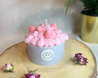 ECO Soy Dessert Candle, Handmade candle, Cream candle,  All-Natural, Eco-Friendly, Aromatherapy, 100% Natural Soy candles