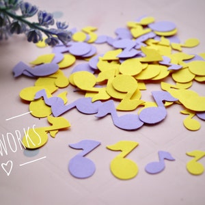 NOTES Paper Punch, Notes Paper Die Cut, PaperYellow, Notes pour scrapbooking, Party decor, Baby Shower Confetti, PARTY confetti.
