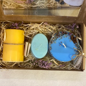 Natural and Organic Gift Set of 3 | Two Soy Candle, Premium Natural ...