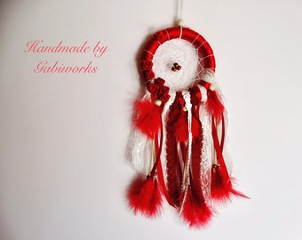 DARK RED Dream Catcher, Red Dreamcatcher, Home décor, Birthday gift, Boho Décor, Room decoration, Nursery décor, Baby Shower Gift.
