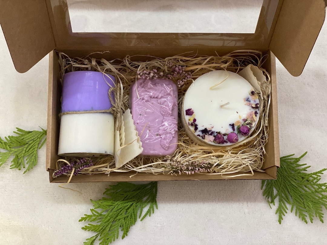 Natural and Organic Gift Set of 3 | Two Soy Candle, Premium Natural ...