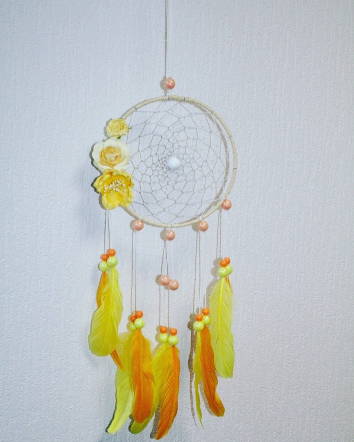 Yellow Dream Catcher YELLOW Dreamcatcher Home Décor Etsy