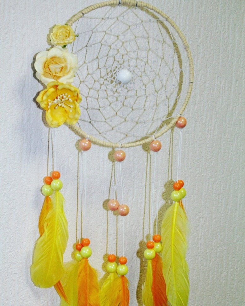 Yellow Dream Catcher YELLOW Dreamcatcher Home Décor Etsy