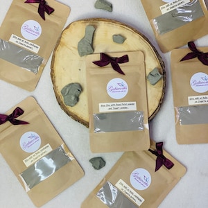50g ORGANIC BLUE CLAY with Rose Petals Powder and Yogurt Powder - 100% Pure and Organic - Skin care