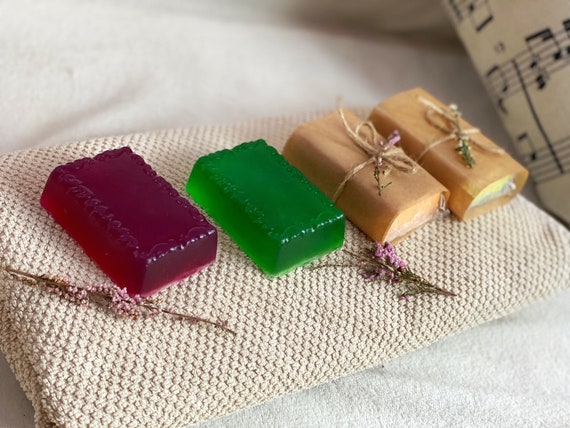 Clear and Gentle Glycerin Soap Leaf, Organic Soaps, Handmade Soaps