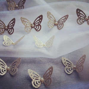 30 pieces Glitter Butterflies/ Paper Butterflies/ Butterflies DIE CUT/ Paper confetti/ Butterflies for scrapbooking image 4