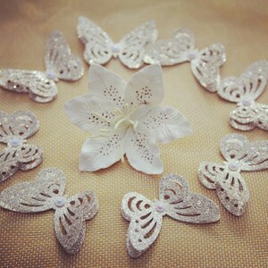 Mariposas Glitter/ Mariposas de papel/ Mariposas DIE CUT/ Confeti de papel/ Mariposas para scrapbooking/ Decoración de fiestas/Decoración de bodas/