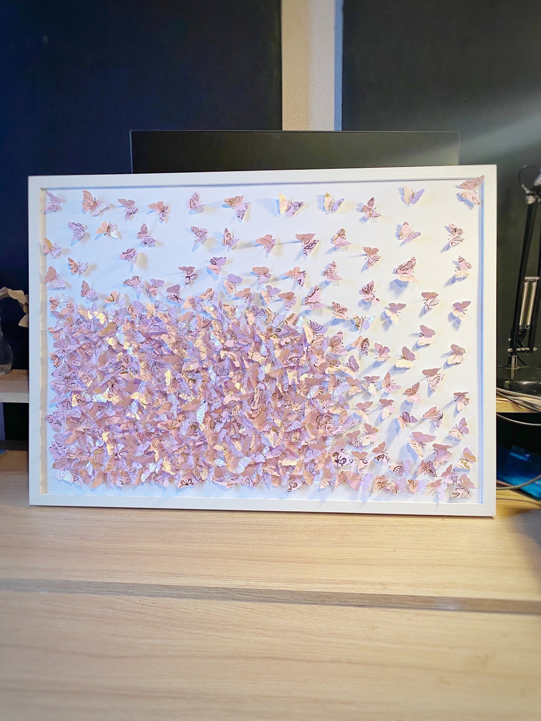 Light Pink Butterflies Wall ART, 3D Paper Art, Handmade Décor, Butterflies’ Art, Wild Butterflies Art - Etsy