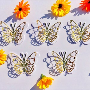 30 Stück Gold Schmetterlinge/ Papier Schmetterlinge/ Schmetterlinge DIE CUT/ Papier Konfetti/ Schmetterlinge für Scrapbooking/ Partydeko/ Hochzeitsdeko/