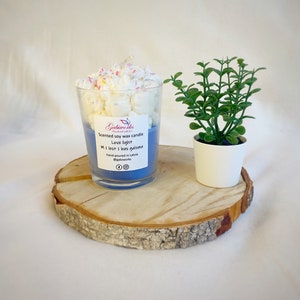 1 pcs. Cream candle/ Dessert Soy Candle/ Soy Candles in a Jar/ Handmade candle in a glass/