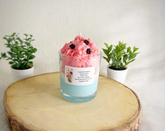 WATERMELON Cream candle/ Dessert Soy Candle/ Soy Candles in a Jar/ Handmade candle in a glass/