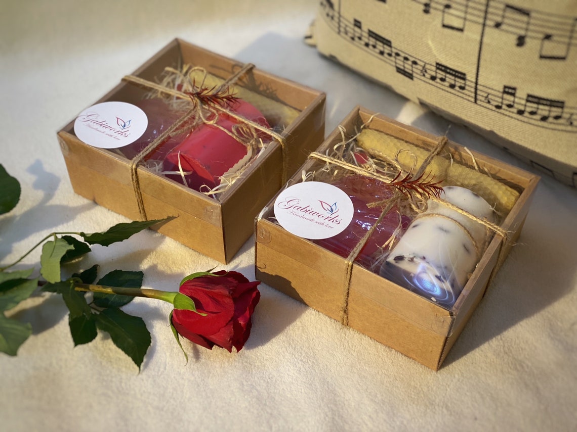 Natural and Organic Gift Set of 3 | Valentines Day, One Soy Candle, One ...
