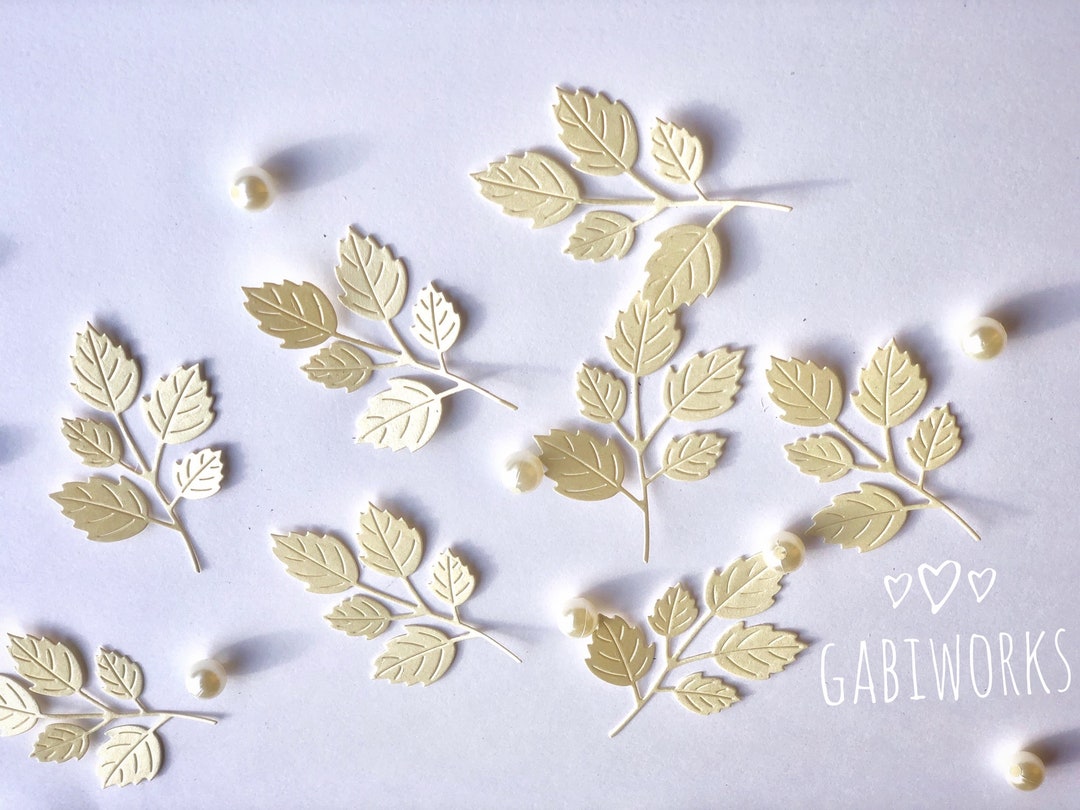 30 Pcs. Paper Leaves Die Cut, Paper Leaves, Paper Confetti, Leaves for
