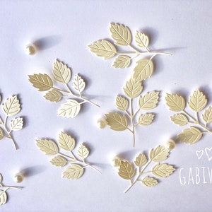 30 st. Paper Leaves Die Cut, Paper Leaves, Paper confetti, Leaves for scrapbooking, Party decor, Baby Shower Confetti, Leaf die cut.