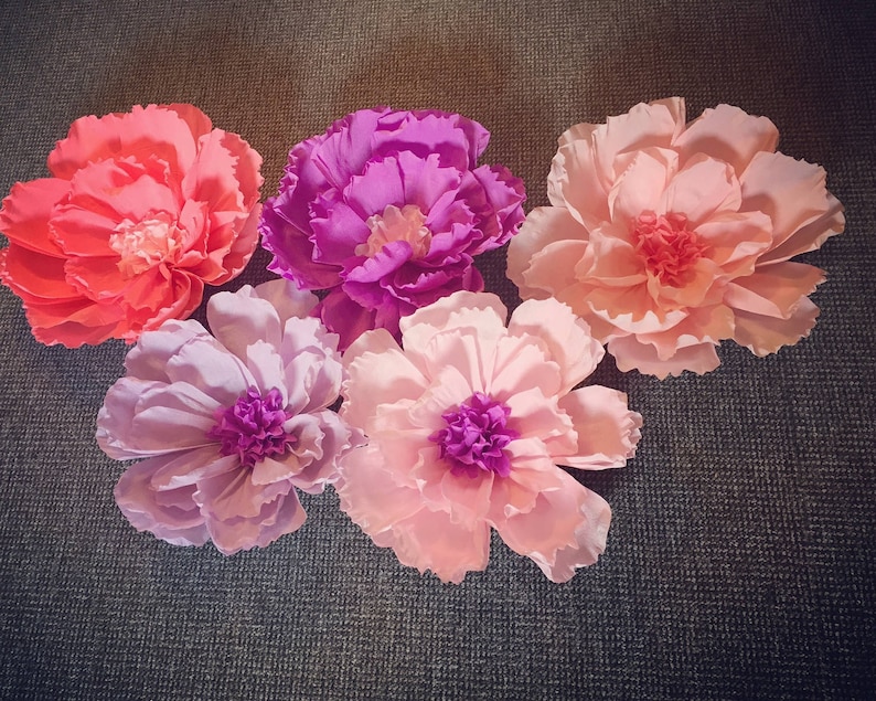 Giant Crepe Paper Flower Large Pink Flowers Backdrops Etsy