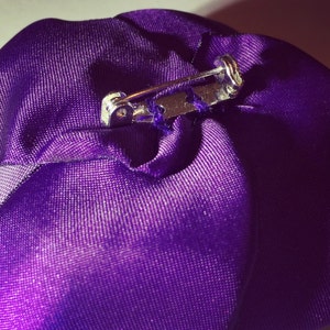 Purple FABRIC FLOWER, Handmade fabric flower, Brooch, Purple Flower Brooch, Clothes accessories, Purple Flower image 3