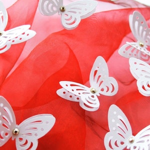 Papillons blancs/ Papillons en papier/ Papillons DIE CUT/ Confettis en papier/ Papillons pour le scrapbooking/ Décor de fête/Décor de mariage/