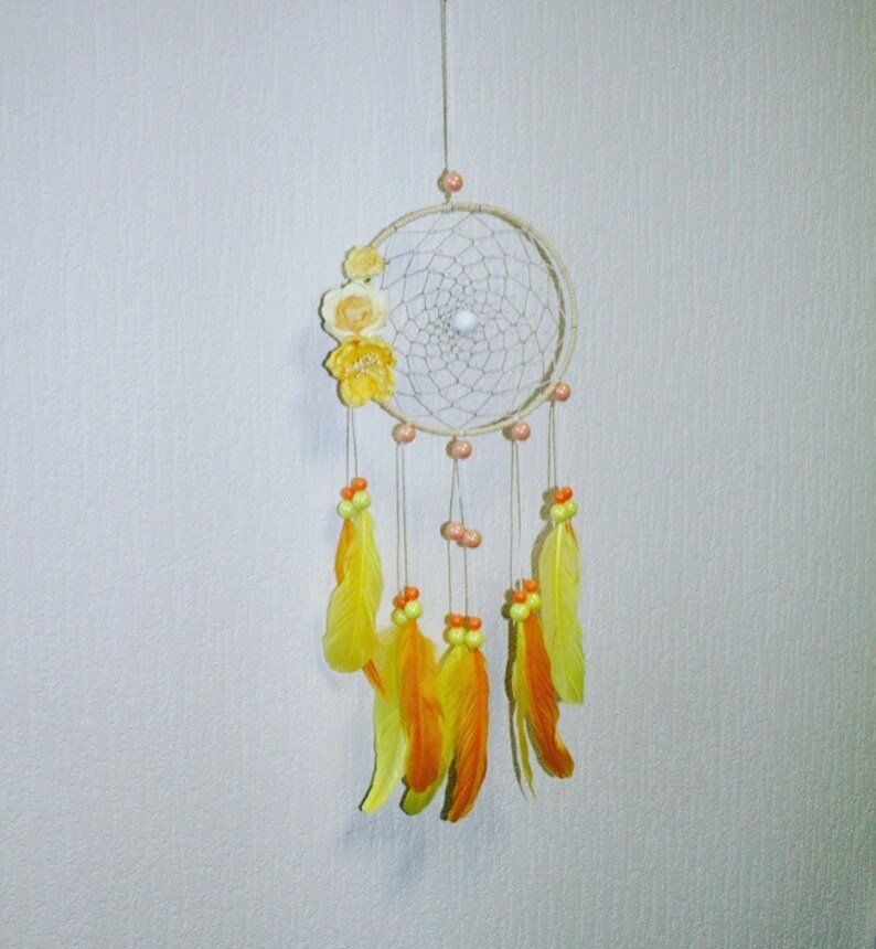 Yellow Dream Catcher YELLOW Dreamcatcher Home Décor Etsy
