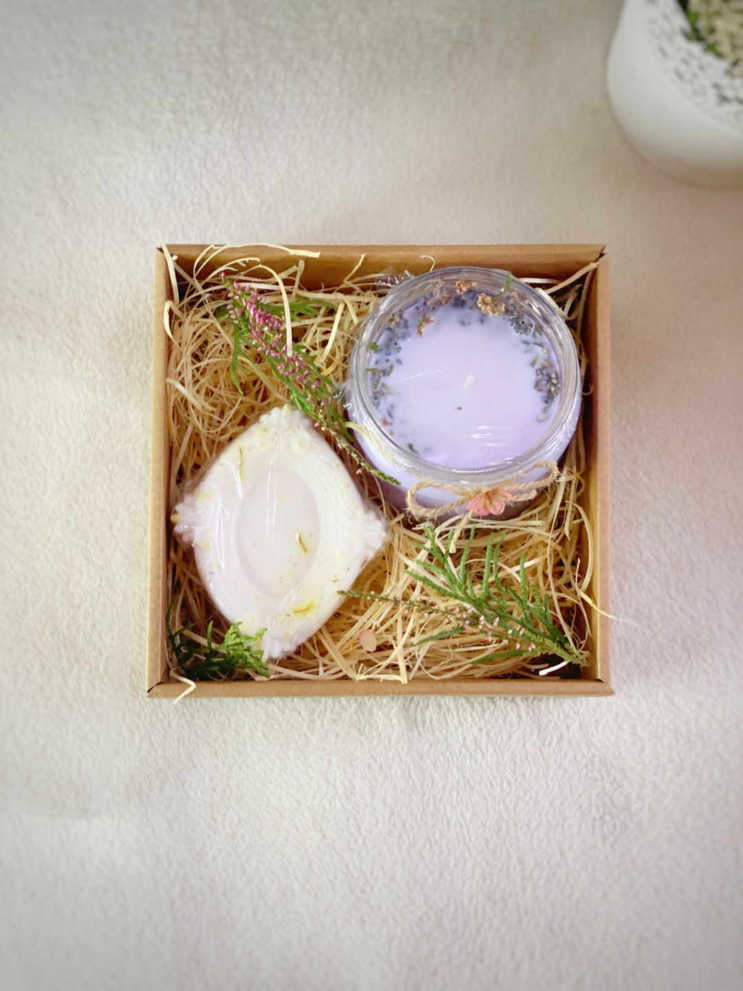 Organic Gift Set of 2 | One Soy Candle, Natural Soap/ Eco Gifts/ Home ...