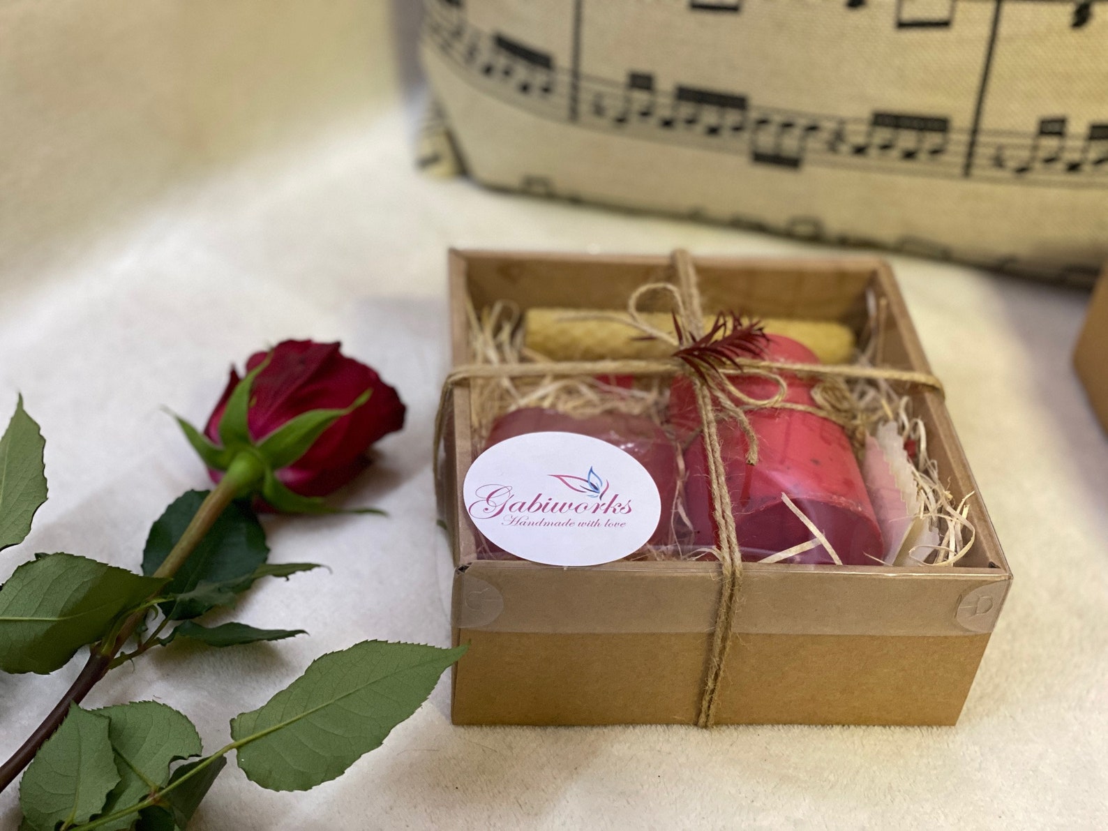 Natural and Organic Gift Set of 3 | Valentines Day, One Soy Candle, One ...