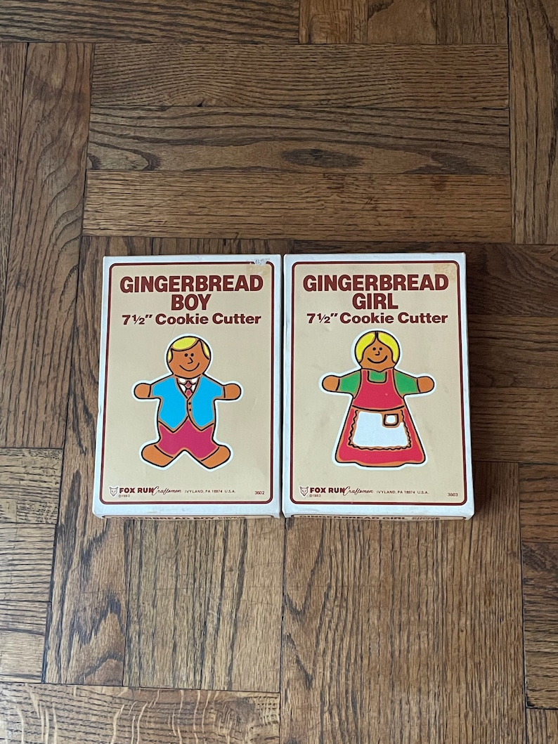 Vintage 1983 Fox Run Gingerbread Man And Woman set image 1