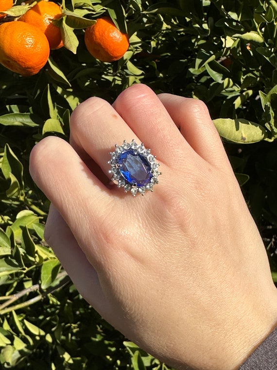 Vintage Avon Sapphire Cocktail Ring