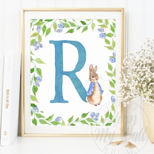 Peter Rabbit Print Peter Rabbit Letters Nursery Monogram | Etsy