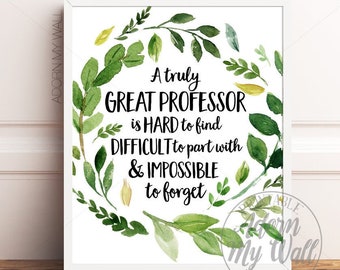 gift for professor printable professor gift a truly great etsy canada