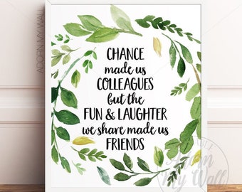 Gift For Colleague, Chance Made Us Colleagues, Goodbye Gift, Leaving Gift, Colleague Printable Coworker Gift, Retirement Gift, Farewell Gift