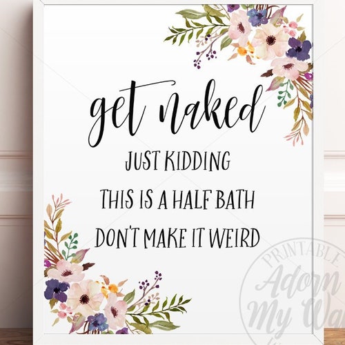 Bathroom Wall Art Bathroom Printable Bathroom Sign Get - Etsy