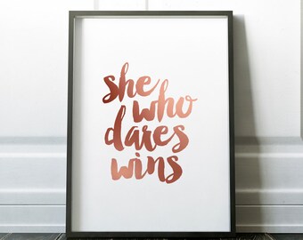 She Who Dares Wins Etsy