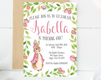 Peter Rabbit Invitations Peter Rabbit Party Party Etsy